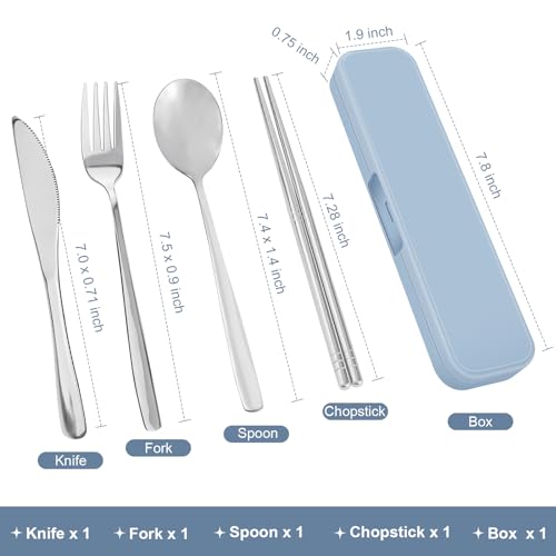 5 Pcs Travel Utensils Set (5 Count)