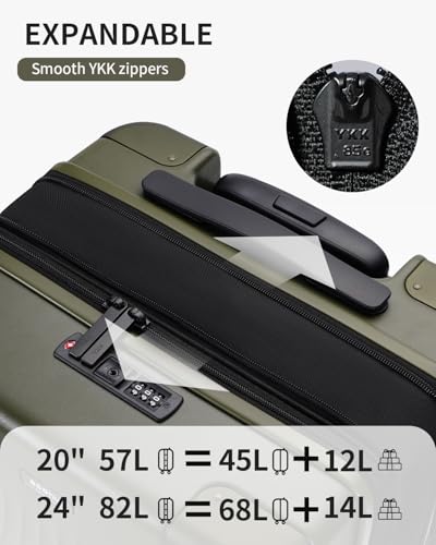 Hardside Expandable Carry On Luggage Sets (2 Count)