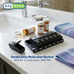 Weekly (7-Day) AM/PM Pill Organizer, Small Medicine Planner, Black
