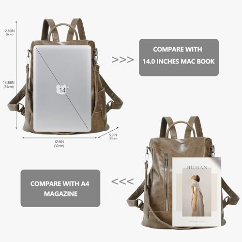 Women Backpack Purse PU Leather Anti