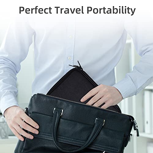 Electronics Organizer Travel Case Cord Cable Charger Organizer Bag Travel Accessories Essentials for Women Men Double Layers Tech Pouch with 5 Cable Ties for Phone Power Bank SD Card USB