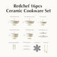 Ceramic Pots and Pans Set