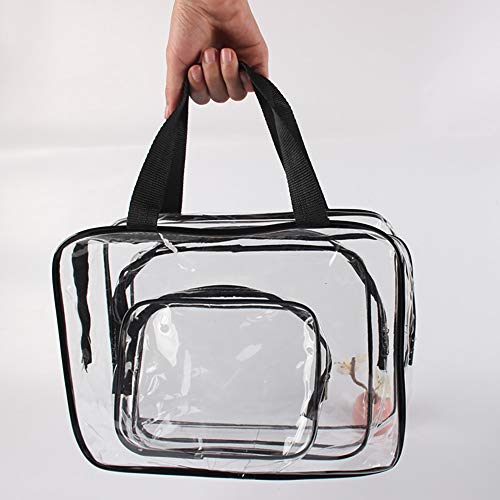 Set of 9 Clear Makeup Bags (9 Count)