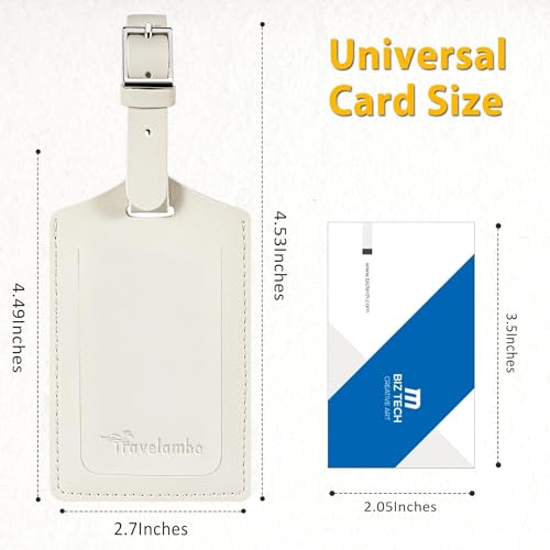 16 Pack Luggage Tags Faux Leather for Suitcases Travel Bag Labels with Protection Cover ID (16 Count)