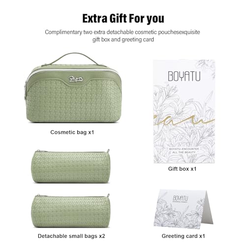 Travel Makeup Bag Cosmetic Bags for Women (3 Count)