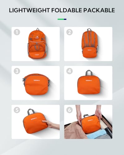 Small Lightweight Packable Hiking Backpack Foldable Travel Daypack