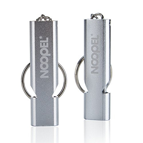 2 Pack Survival Whistle with Lanyard and Keychain Double Tubes Emergency Safety Whistle with Keyring for Boating Outdoor Camping Hiking Hunting Sports Dog Training