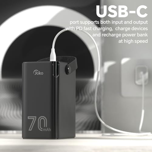 70000mAh Power Bank High Capacity 20W PD 3.0 Fast Charging 22.5W Max Large Power Bank