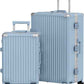 Luggage Sets 2 Piece Aluminum Frame Carry On and Checked Suitcase PC ABS Hard Shell TSA Lock No Zipper