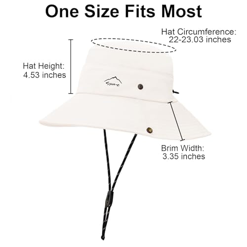 Sun Hats for Women Bucket Hat UV Protection Fishing Hat Wide Brim Safari Hats 2 in 1 Zip