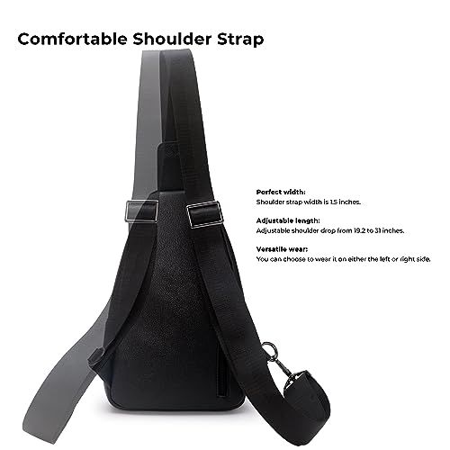 Large Sling Bag for Women Crossbody Purse Leather Fashionable Trendy Chest Bag for Travel
