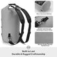 5/10/25/30/40L Waterproof Dry Backpack & Phone Case- Large Floating Dry Bag for Kayaking, Travel, Hiking, Fishing, Camping, Motorcycles & Beach, Heavy-Duty Roll Top Men/Women (Grey)
