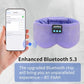 Sleep Headphones Bluetooth Sleep Mask Silk Headband Earphones Bluetooth Eye Mask for Sleeping On Side Blackout Soft Sleep Earphones Music Kids Children Eye Cover Purple