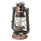 LED Vintage Lantern Metal Hanging Hurricane 12 LED Dimmer Switch Cold White Battery Operated Power Outage Indoor Camping Lighting Outdoor Brooklyn (2 Count)