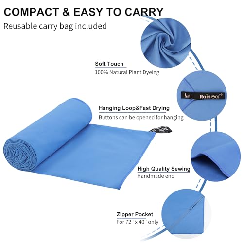 Microfiber Towel Quick Dry Camping & Travel & Gym Towel. Compact