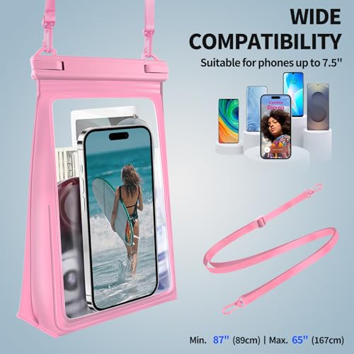 Large Waterproof Phone Pouch with Sealing Strip