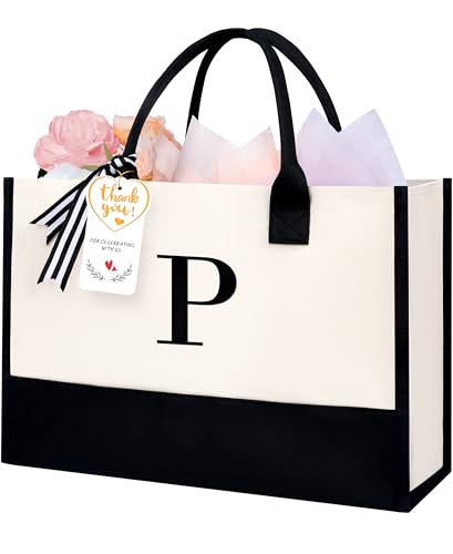 Initial Tote Bag