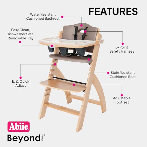 Beyond Junior Convertible Wooden High Chair with Removable Tray