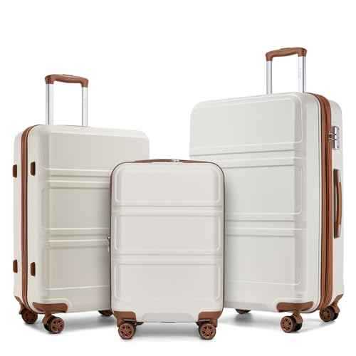 3 Piece Luggage Sets Expandable with Spinner Wheels TSA Lock (3 Count)
