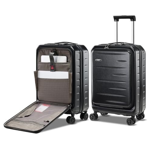 20 Inch Carry On Luggage 22×14×9 Airline Approved with Front Pocket