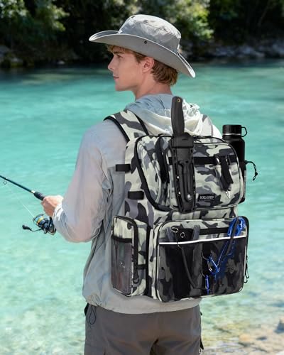 Fishing Backpack with Rod Holders