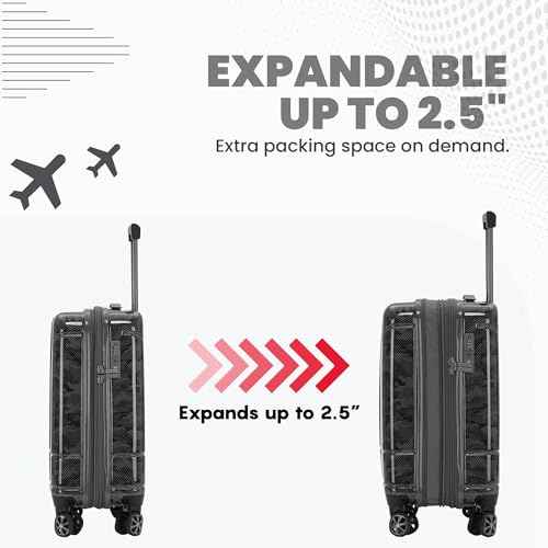 Matrix 3 Piece Luggage Set with 360° Spinner Wheels