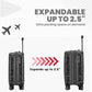 Matrix 25 Inch Expandable Hardside Upright Suitcase with 360° Spinner Wheels