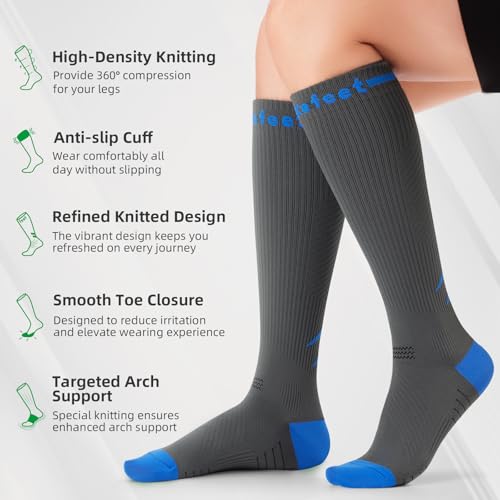 Medical Compression Socks for Men & Women (6 Count)