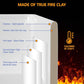33 In. White Fireclay Farmhouse Sink Curved Apron Front Country Style