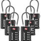 TSA Approved Luggage Locks with Search Alert Indicator (6 Count)