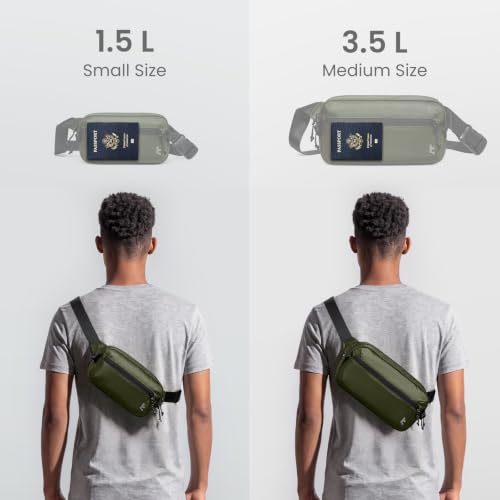 1.5L Sling Bag with RFID Blocking Crossbody Chest Pack for Men Women