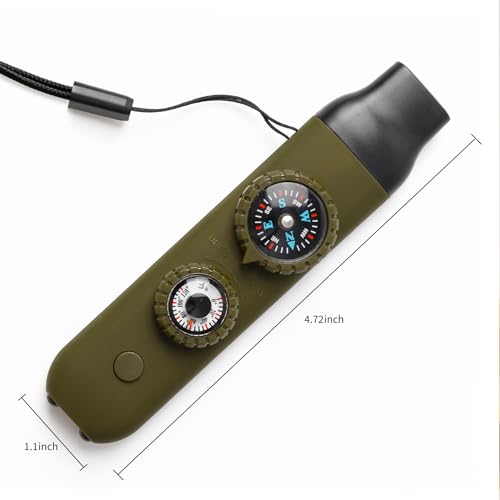 Multifunctional Survival Emergency Whistle for Kids with Compass Hiking Survival (2 Count)