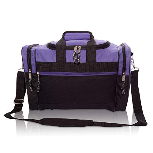 Blank Duffle Bag Duffel Bag in Black and Purple Gym Bag