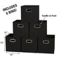 Foldable Fabric Storage Bins 6 Piece Set (6 Count)