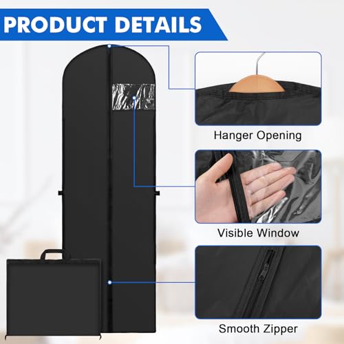 70" Long Garment Bags for Travel Dress (2 Count)