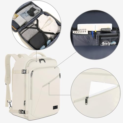 Beige Travel Backpack Women