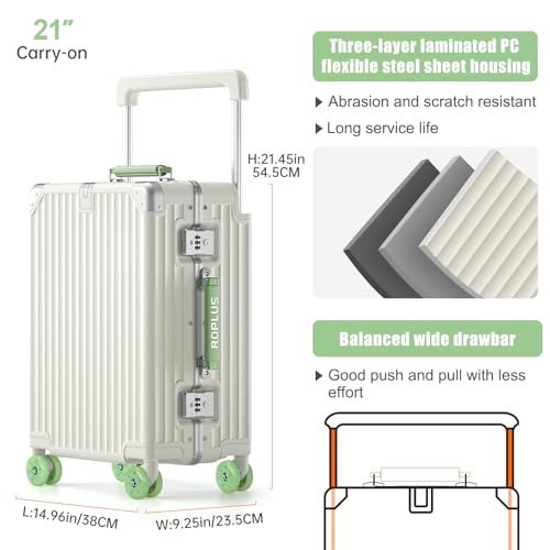 Aluminium Frame Carry on Luggage with Smooth Jelly Wheels