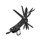 15-in-1 Stainless Steel Multitool Pocket Knife with Sheath for Hiking, Camping, Survival, Black, Pocket Size
