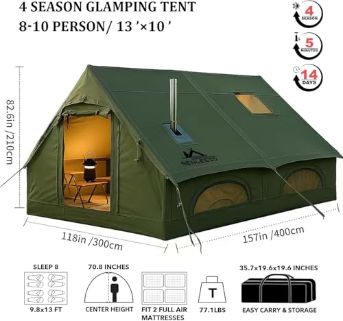 13' x 10' Large Inflatable Tents for Camping 8