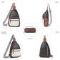 Sling Bag for Women Crossbody Bag Fanny Pack Cross Body Handbag Sling Purse Vegan Leather Trendy Gifts Travel Purse Black