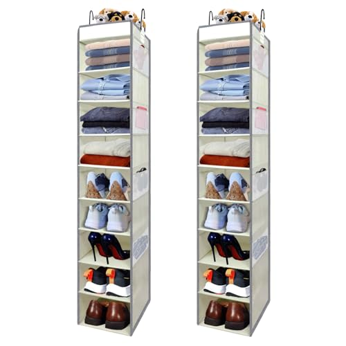 2 Pack Large Sized Hanging Shoe Organizer 10 (20 Count)