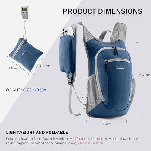 10L Small Hiking Backpack Travel Daypack Lightweight Packable Back Pack for Women Men