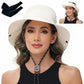 Sun Hats for Women Bucket Hat UV Protection Fishing Hat Wide Brim Safari Hats 2 in 1 Zip