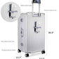 Super Large Aluminum Frame Checked Zipperless Luggage