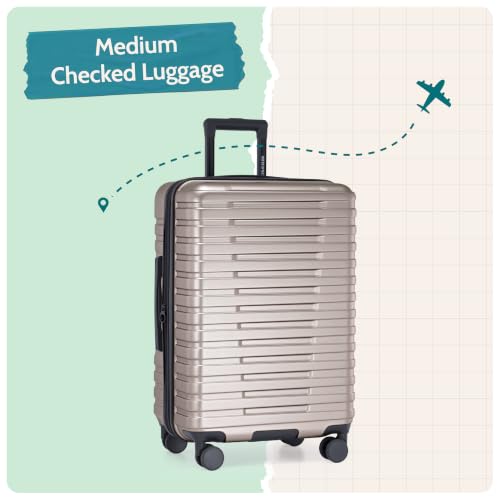 Boren Expandable Hardside Rugged Travel Luggage with 8 Spinner Wheels