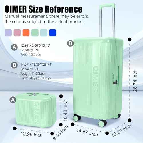 Large capacity Luggage Sets 2 Piece (2 Count)