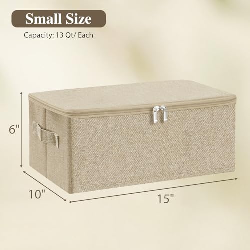 Fabric Storage Bins with Zipper Lids