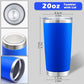 20oz Tumbler with Lid Stainless Steel Tumblers Insulated Mug Dark Blue 12P (12 Count)