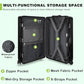 Luggage PC+ABS Aluminum Frame Zipperless Checked Luggage Hard Shell Suitcase with TSA Lock Double Spinner Wheels 28 Inch Black