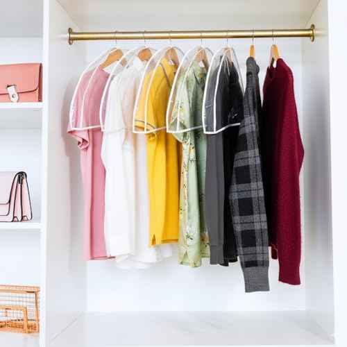 Clear Shoulder Covers Vinyl Plastic Hanger Covers for Clothes (12 Count)